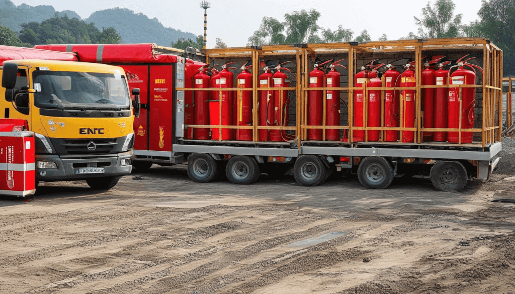 construction site fuel storage tank