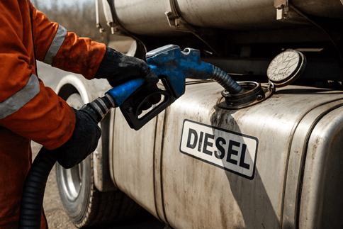 fuel supply - Fuel Logic diesel truck being refueled with Fuel Logic