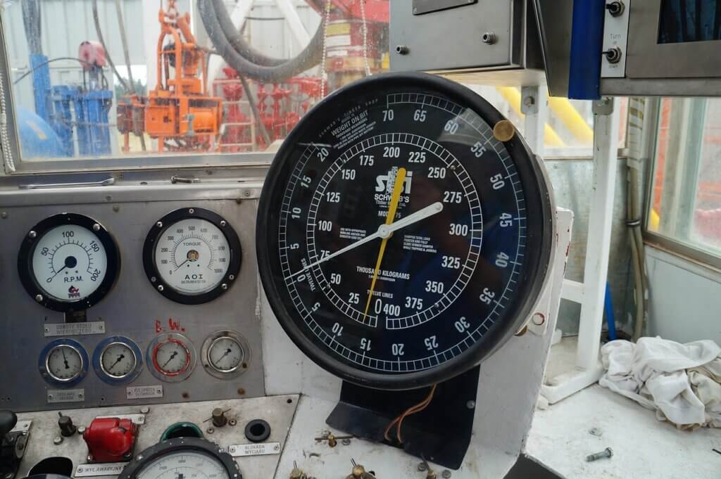 drilling rig gauge instrument panel used for monitoring drilling operations