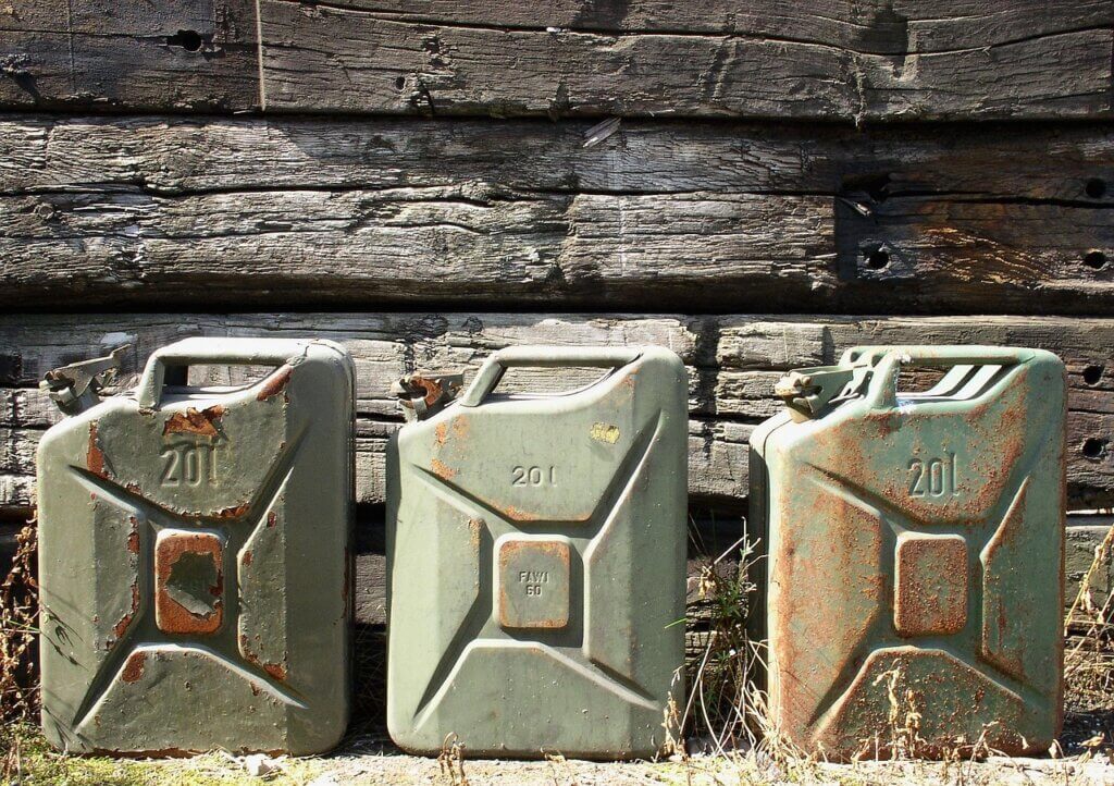 petrol canisters - Fuel Logic jerrycans used for storing gasoline or diesel